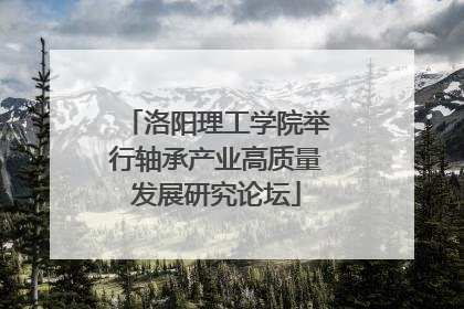 洛阳理工学院举行轴承产业高质量发展研究论坛