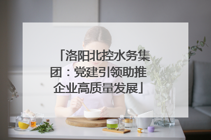 洛阳北控水务集团：党建引领助推企业高质量发展