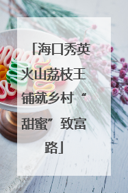 海口秀英火山荔枝王铺就乡村“甜蜜”致富路