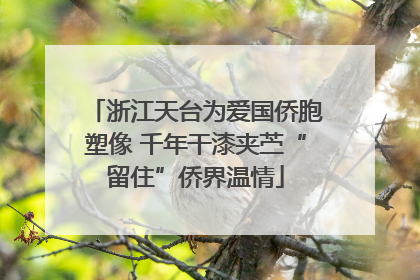 浙江天台为爱国侨胞塑像 千年干漆夹苎“留住”侨界温情