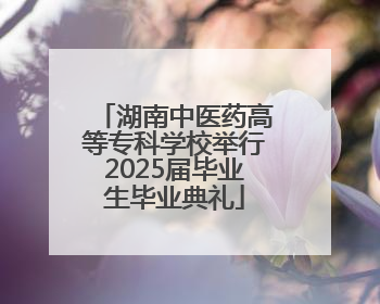 湖南中医药高等专科学校举行2025届毕业生毕业典礼