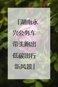 湖南永兴公务车带头跑出低碳出行新风景