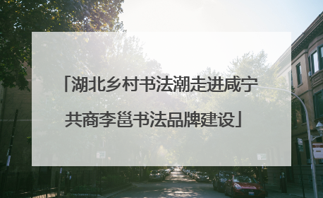 湖北乡村书法潮走进咸宁 共商李邕书法品牌建设