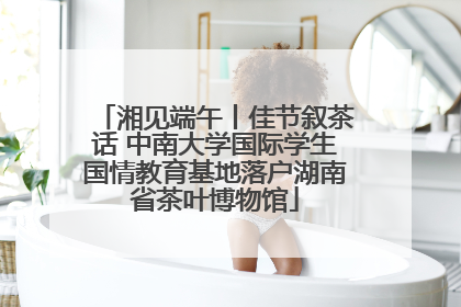 湘见端午丨佳节叙茶话 中南大学国际学生国情教育基地落户湖南省茶叶博物馆