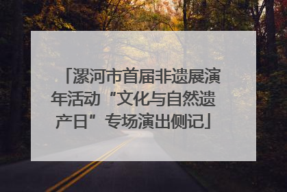漯河市首届非遗展演年活动“文化与自然遗产日”专场演出侧记