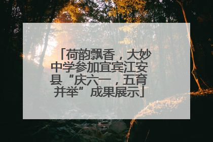 荷韵飘香，大妙中学参加宜宾江安县“庆六一，五育并举”成果展示