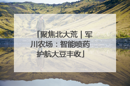 聚焦北大荒｜军川农场：智能喷药护航大豆丰收