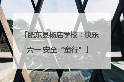 肥东县杨店学校：快乐六一 安全“童行”