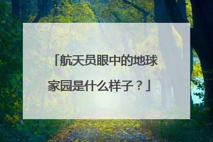 航天员眼中的地球家园是什么样子？