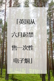 英国从六月起禁售一次性电子烟