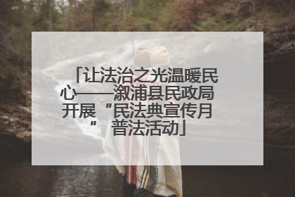 让法治之光温暖民心——溆浦县民政局开展“民法典宣传月” 普法活动