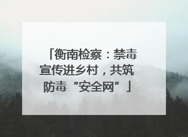 衡南检察：禁毒宣传进乡村，共筑防毒“安全网”