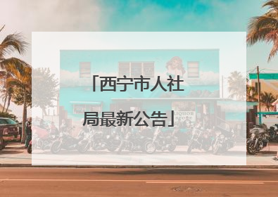 西宁市人社局最新公告