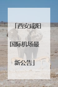 西安咸阳国际机场最新公告