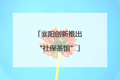 襄阳创新推出“社保茶馆”