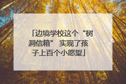 边境学校这个“树洞信箱” 实现了孩子上百个小愿望