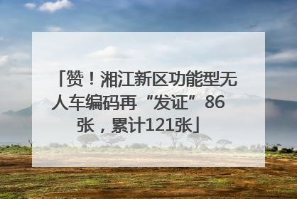 赞！湘江新区功能型无人车编码再“发证”86张，累计121张