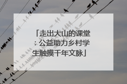 走出大山的课堂：公益助力乡村学生触摸千年文脉