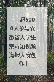 超5000人参与安徽省大学生禁毒短视频海报大赛创作