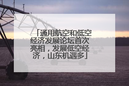 通用航空和低空经济发展论坛首次亮相，发展低空经济，山东机遇多
