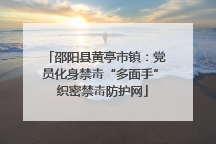 邵阳县黄亭市镇：党员化身禁毒“多面手” 织密禁毒防护网