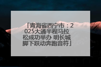 青海省西宁市：2025大通半程马拉松成功举办 明长城脚下跃动奔跑音符