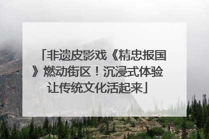 非遗皮影戏《精忠报国》燃动街区！沉浸式体验让传统文化活起来