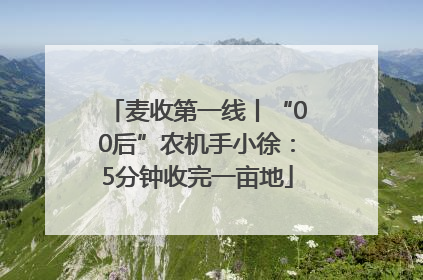 麦收第一线丨“00后”农机手小徐：5分钟收完一亩地