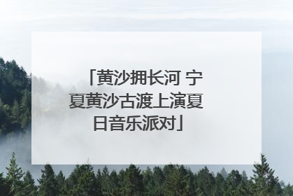 黄沙拥长河 宁夏黄沙古渡上演夏日音乐派对