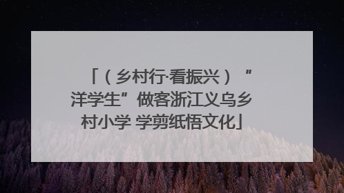 （乡村行·看振兴）“洋学生”做客浙江义乌乡村小学 学剪纸悟文化