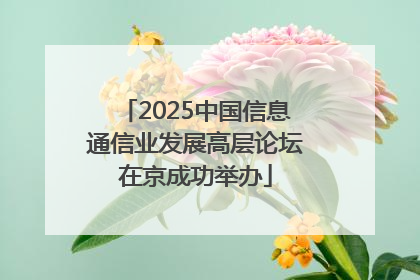 2025中国信息通信业发展高层论坛在京成功举办