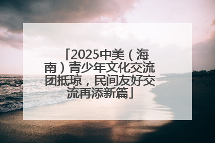 2025中美（海南）青少年文化交流团抵琼，民间友好交流再添新篇