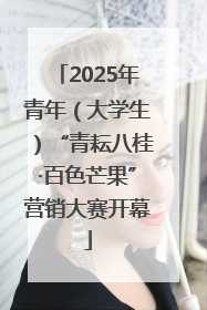 2025年青年（大学生）“青耘八桂·百色芒果”营销大赛开幕