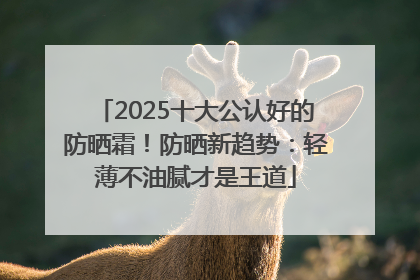 2025十大公认好的防晒霜！防晒新趋势：轻薄不油腻才是王道