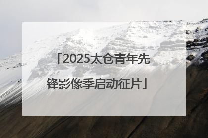 2025太仓青年先锋影像季启动征片