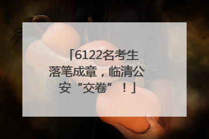 6122名考生落笔成章，临清公安“交卷”！