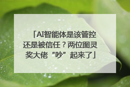 AI智能体是该管控还是被信任？两位图灵奖大佬“吵”起来了